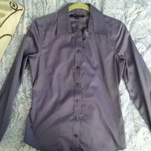 Purple Satin button up shirt